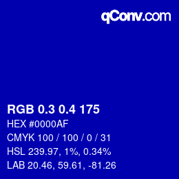 カラーコード: RGB 0.3 0.4 175 | qconv.com