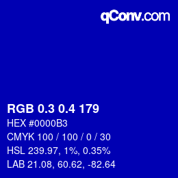 カラーコード: RGB 0.3 0.4 179 | qconv.com