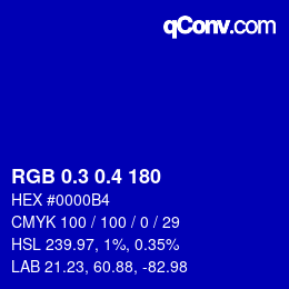 カラーコード: RGB 0.3 0.4 180 | qconv.com