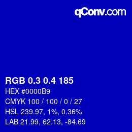 カラーコード: RGB 0.3 0.4 185 | qconv.com