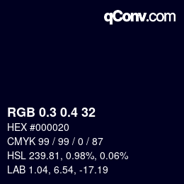 カラーコード: RGB 0.3 0.4 32 | qconv.com