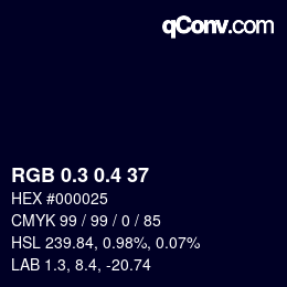 カラーコード: RGB 0.3 0.4 37 | qconv.com