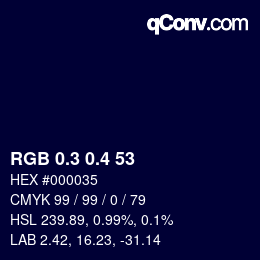 カラーコード: RGB 0.3 0.4 53 | qconv.com