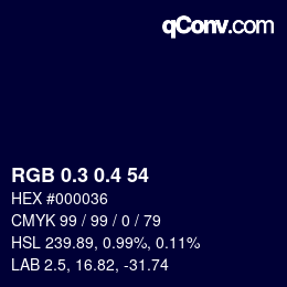 カラーコード: RGB 0.3 0.4 54 | qconv.com