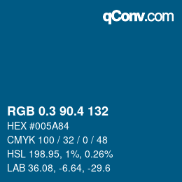 カラーコード: RGB 0.3 90.4 132 | qconv.com