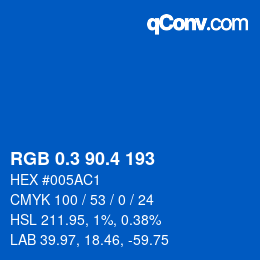 カラーコード: RGB 0.3 90.4 193 | qconv.com