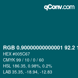 カラーコード: RGB 0.90000000000001 92.2 103 | qconv.com