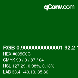 カラーコード: RGB 0.90000000000001 92.2 12 | qconv.com