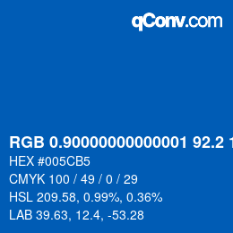 Color code: RGB 0.90000000000001 92.2 181 | qconv.com