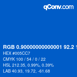Color code: RGB 0.90000000000001 92.2 199 | qconv.com