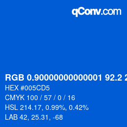 Color code: RGB 0.90000000000001 92.2 213 | qconv.com