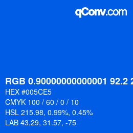 Color code: RGB 0.90000000000001 92.2 229 | qconv.com