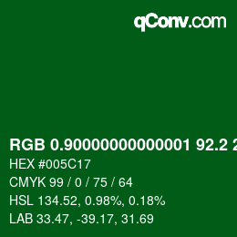 カラーコード: RGB 0.90000000000001 92.2 23 | qconv.com