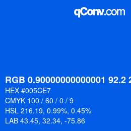 カラーコード: RGB 0.90000000000001 92.2 231 | qconv.com