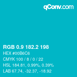 Color code: RGB 0.9 182.2 198 | qconv.com