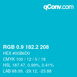 Color code: RGB 0.9 182.2 208 | qconv.com