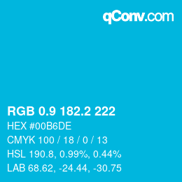 Color code: RGB 0.9 182.2 222 | qconv.com