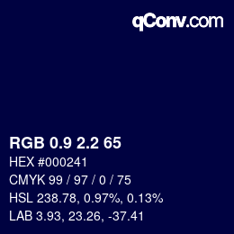 カラーコード: RGB 0.9 2.2 65 | qconv.com
