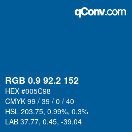 Código de color: RGB 0.9 92.2 152 | qconv.com