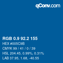 Color code: RGB 0.9 92.2 155 | qconv.com