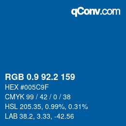 Código de color: RGB 0.9 92.2 159 | qconv.com