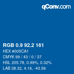 Color code: RGB 0.9 92.2 161 | qconv.com