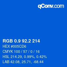 Color code: RGB 0.9 92.2 214 | qconv.com