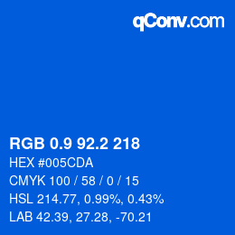 Color code: RGB 0.9 92.2 218 | qconv.com
