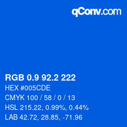 Color code: RGB 0.9 92.2 222 | qconv.com