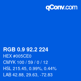 Color code: RGB 0.9 92.2 224 | qconv.com
