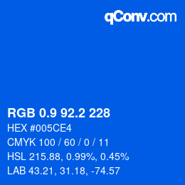 Color code: RGB 0.9 92.2 228 | qconv.com