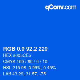 Color code: RGB 0.9 92.2 229 | qconv.com