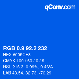 Código de color: RGB 0.9 92.2 232 | qconv.com