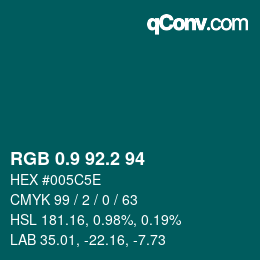 Color code: RGB 0.9 92.2 94 | qconv.com