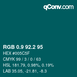 カラーコード: RGB 0.9 92.2 95 | qconv.com