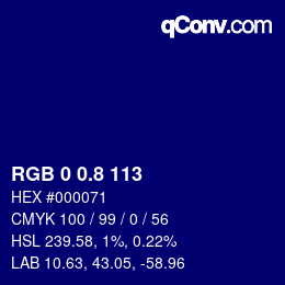 Color code: RGB 0 0.8 113 | qconv.com