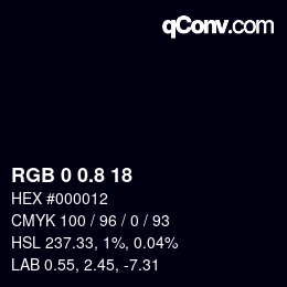 Color code: RGB 0 0.8 18 | qconv.com