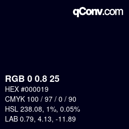 Color code: RGB 0 0.8 25 | qconv.com
