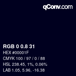 Color code: RGB 0 0.8 31 | qconv.com