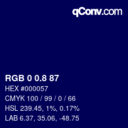 Color code: RGB 0 0.8 87 | qconv.com