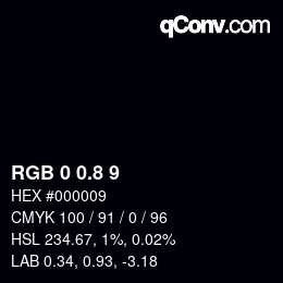 Color code: RGB 0 0.8 9 | qconv.com