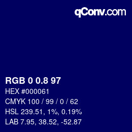 Color code: RGB 0 0.8 97 | qconv.com