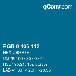 Código de color: RGB 0 106 142 | qconv.com