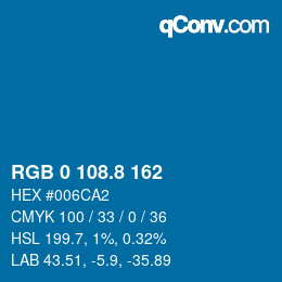 Color code: RGB 0 108.8 162 | qconv.com