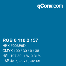 Color code: RGB 0 110.2 157 | qconv.com