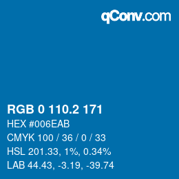 Color code: RGB 0 110.2 171 | qconv.com