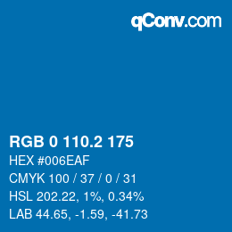 Farbcode: RGB 0 110.2 175 | qconv.com
