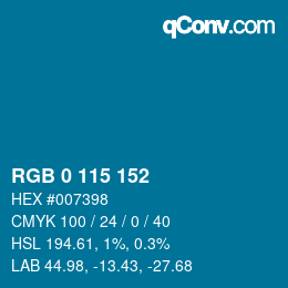 Código de color: RGB 0 115 152 | qconv.com