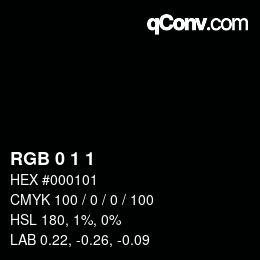 カラーコード: RGB 0 1 1 | qconv.com