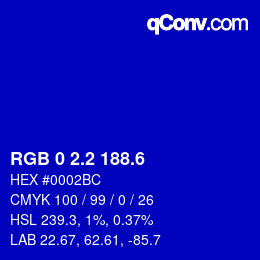 カラーコード: RGB 0 2.2 188.6 | qconv.com